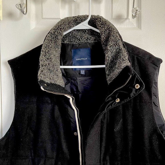 Mens Nautica XXL Black Wool Vest - Picture 4 of 10